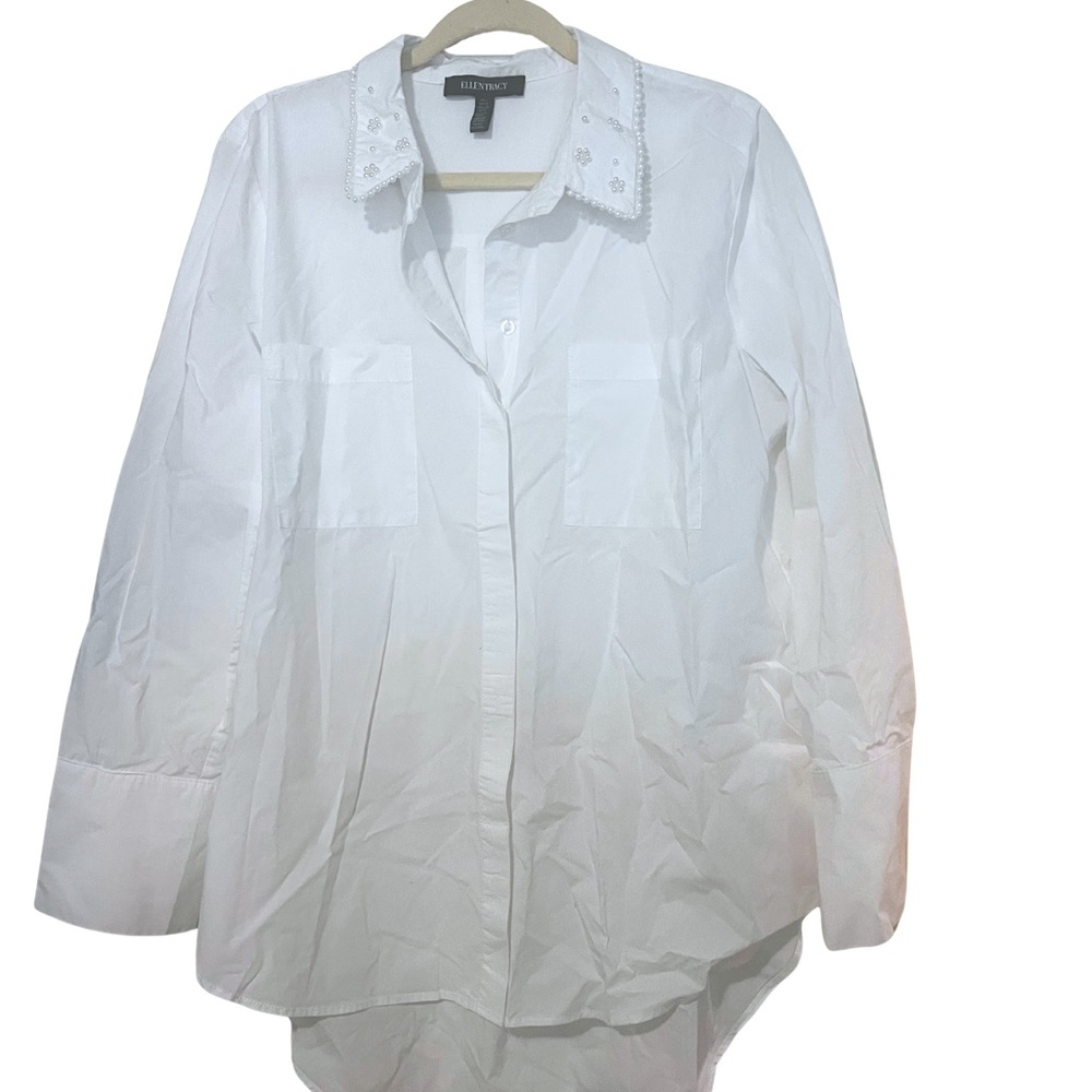 Ellen Tracy Classic White Blouse